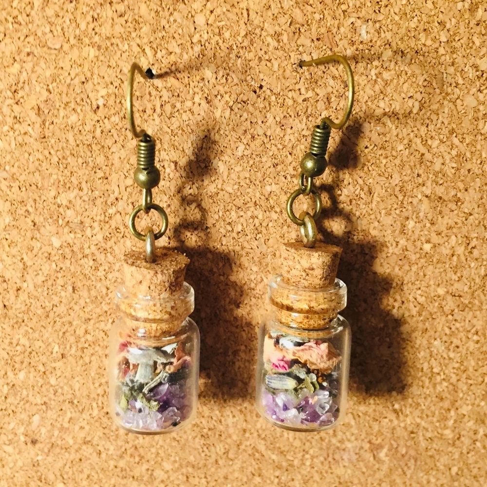 HandMade Spell Jar Earrings